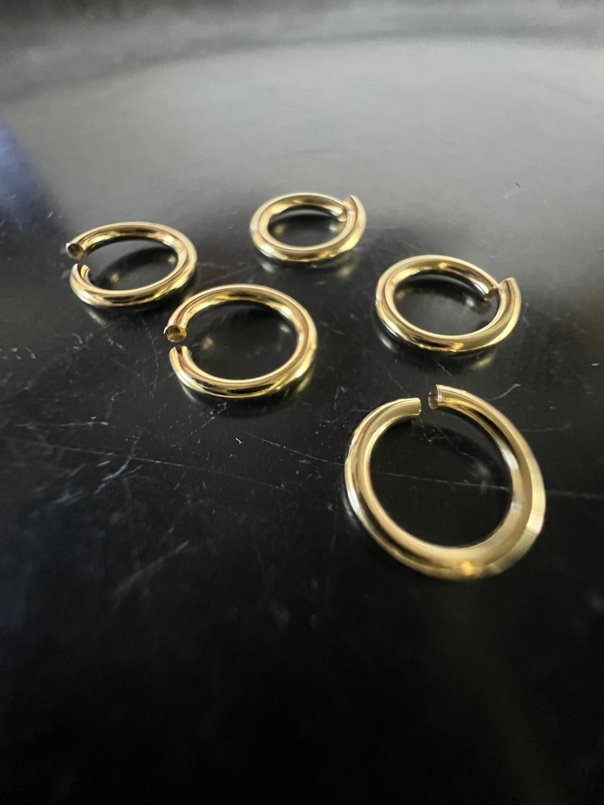 vergoldete 925-Silber Binderinge