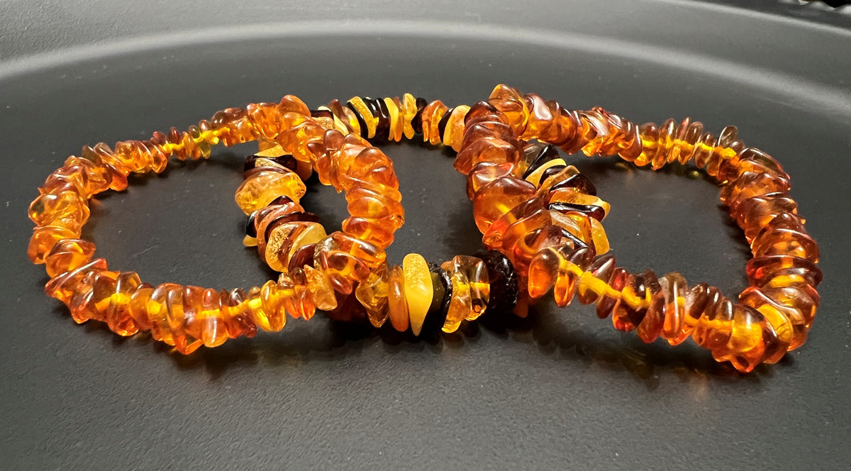 Armband aus Bernstein, Ostsee-Bernstein, verschiedene Farben, Einheitsgröße
