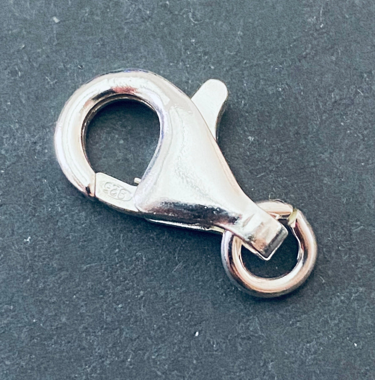 Karabiner Verschluss 925-Silber, offene Öse, 11 / 13 / 16 mm | Made in Italy