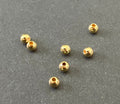 Quetschkugeln vergoldetes 925-Silber, 1,8–3,0 mm, Made in Italy