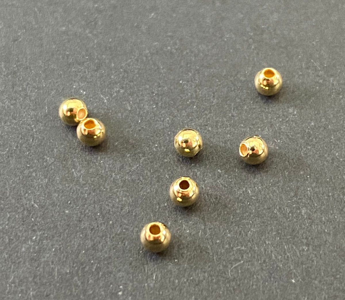 Quetschkugeln vergoldetes 925-Silber, 1,8–3,0 mm, Made in Italy
