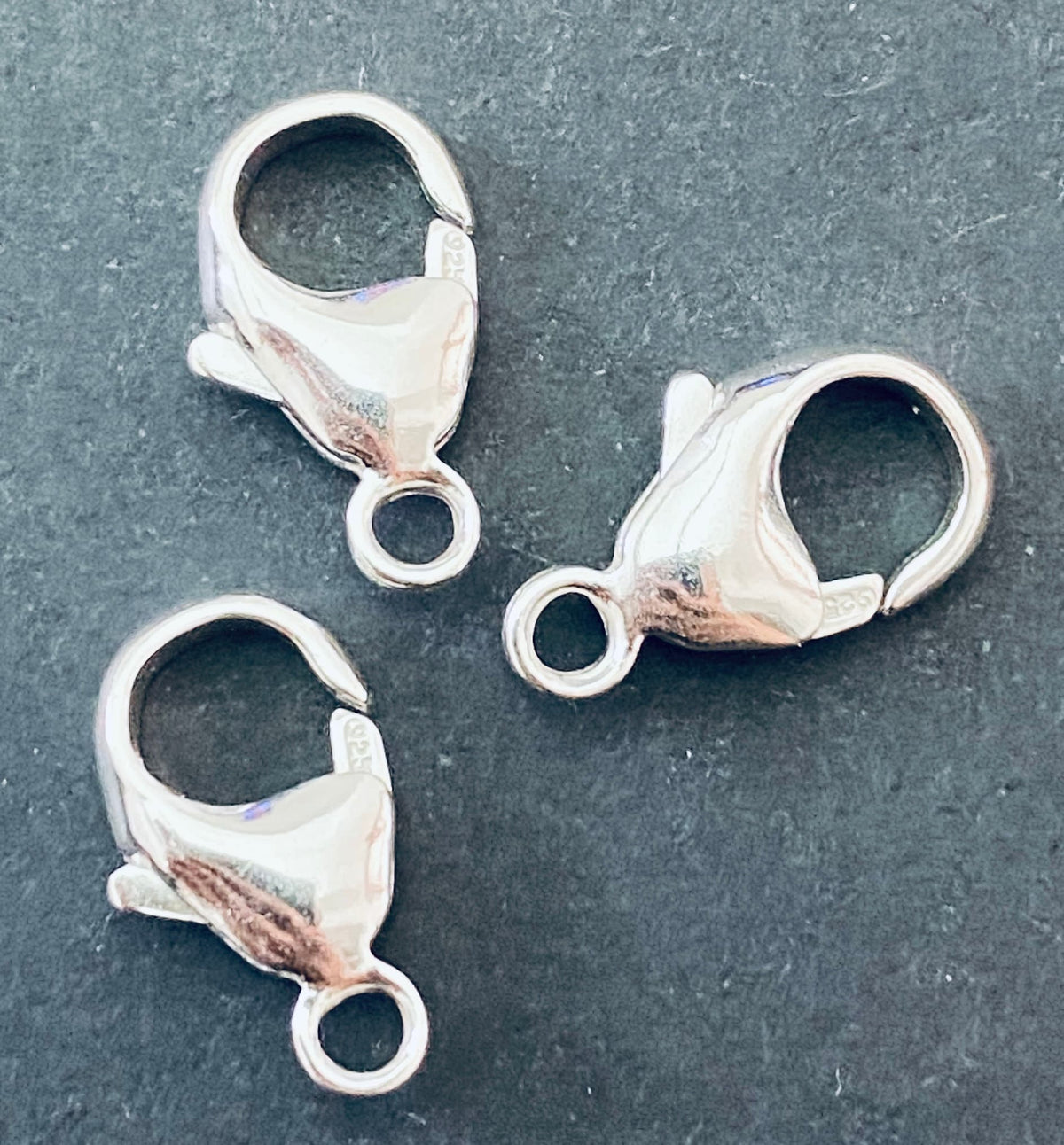Karabiner Verschluss 925-Silber, feste Öse, 8 / 9 / 11 / 13 / 16 mm | Made in Italy