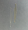 Kugelstifte 925-Silber oder vergoldet, 0,5 × 40 mm
