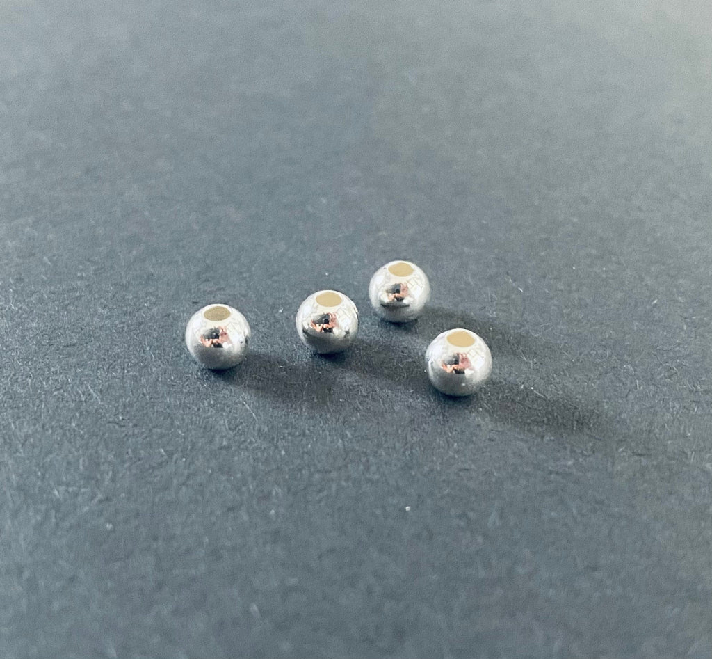Kaschierperlen, 925-Silber, 3,5 – 5 mm