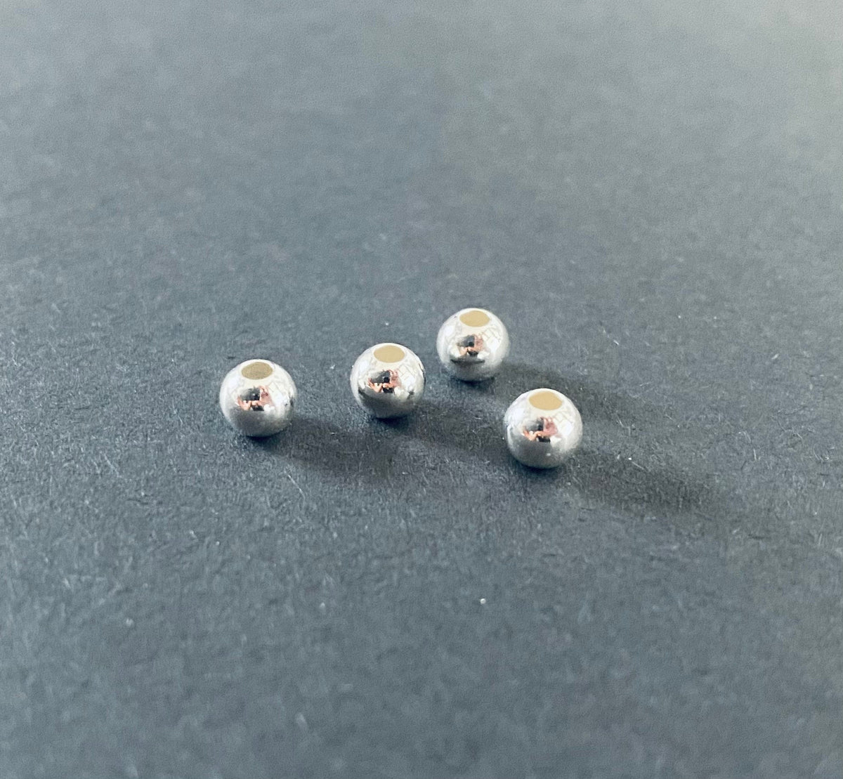 Kaschierperlen, 925-Silber, 3,5 – 5 mm