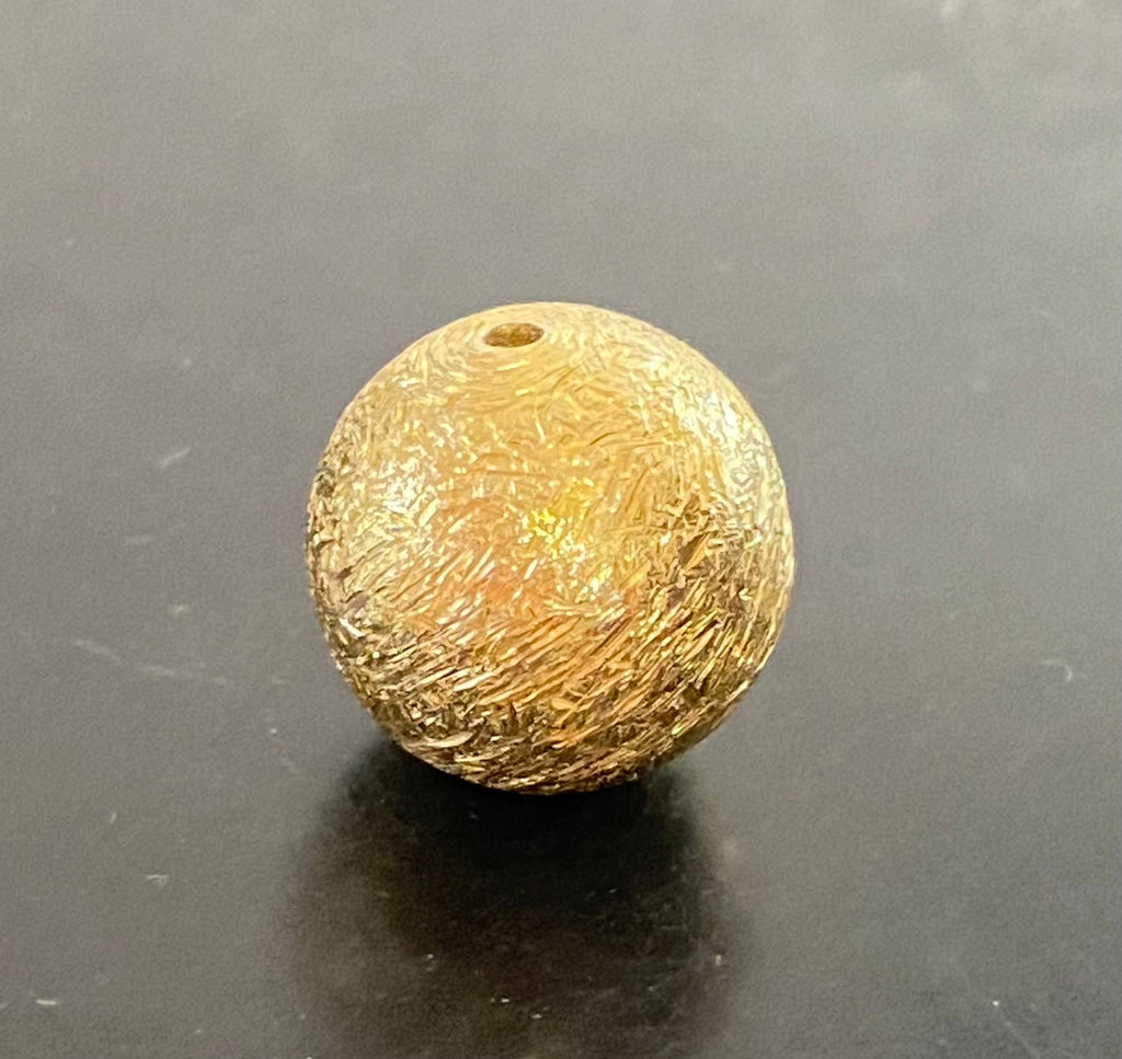 Sphere, 925 sterling silver gold-plated, brushed, 4 – 14 mm