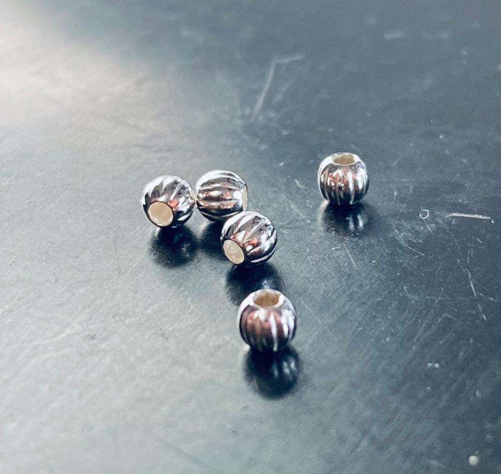 Kugel, 925-Silber, gerillt, 3 mm | D39