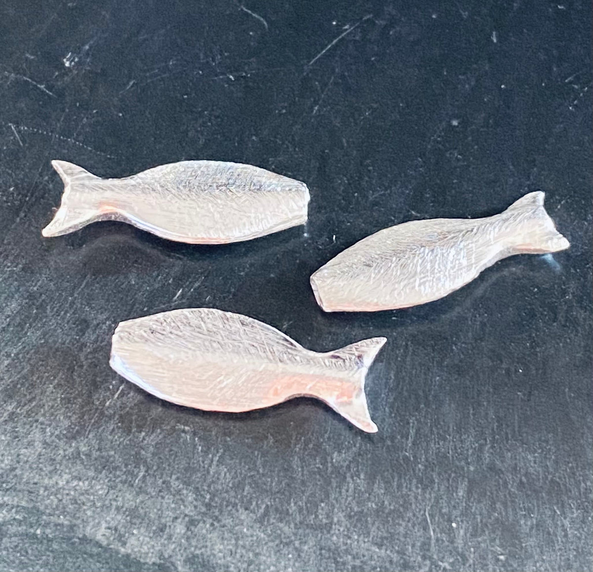 Fisch, 925-Silber, gebürstet, 20 × 7,5 mm | D40