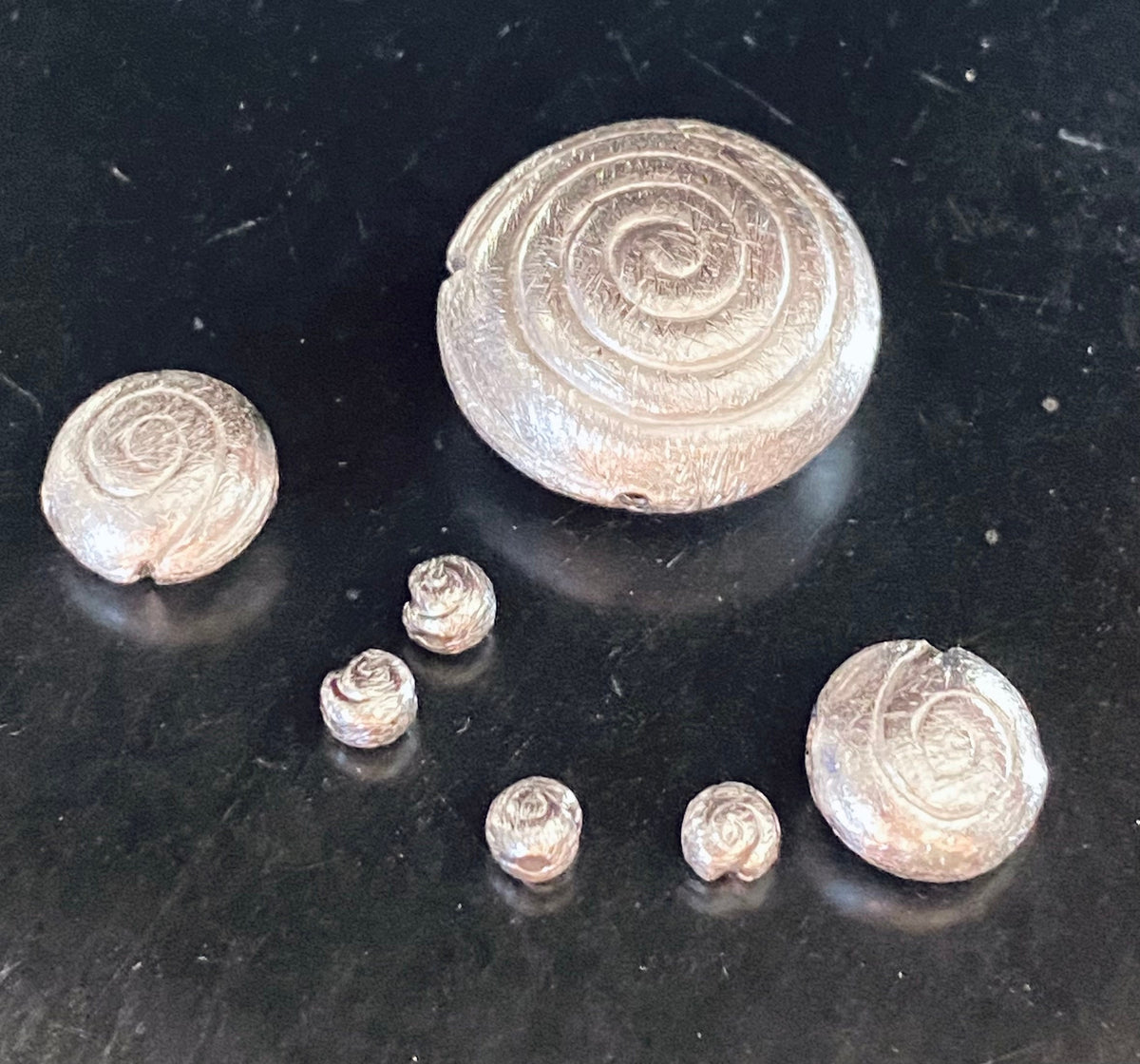 Schnecke, 925-Silber, gebürstet, 4 – 20 mm