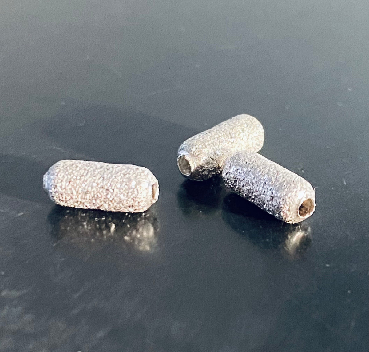 Walze, 925-Silber, diamantiert, 9,5 × 4 mm | D35