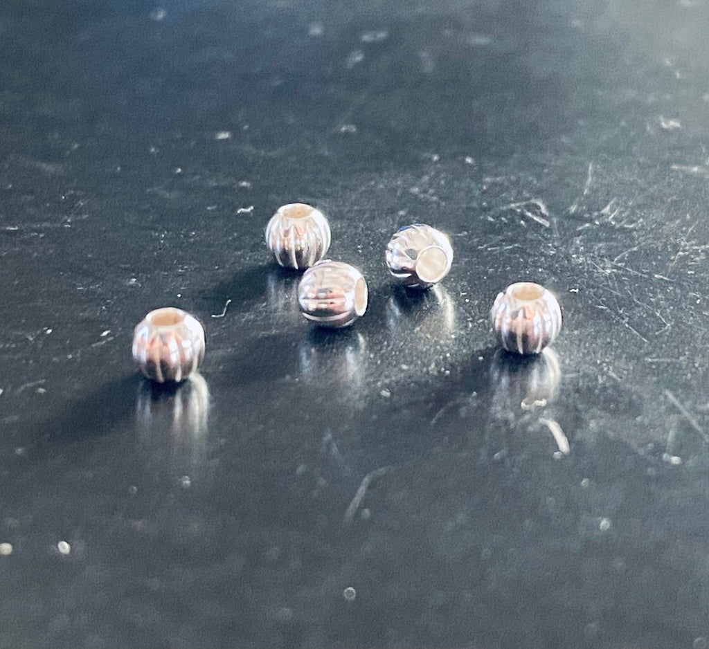 Kugel, 925-Silber, gerillt, 3 mm | D39