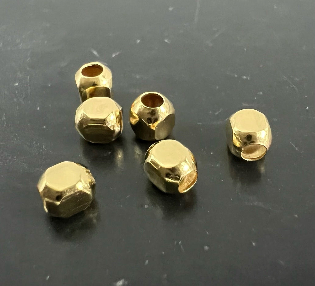 Rechteck, vergoldetes 925-Silber, 3,1 × 2,7 mm | A43