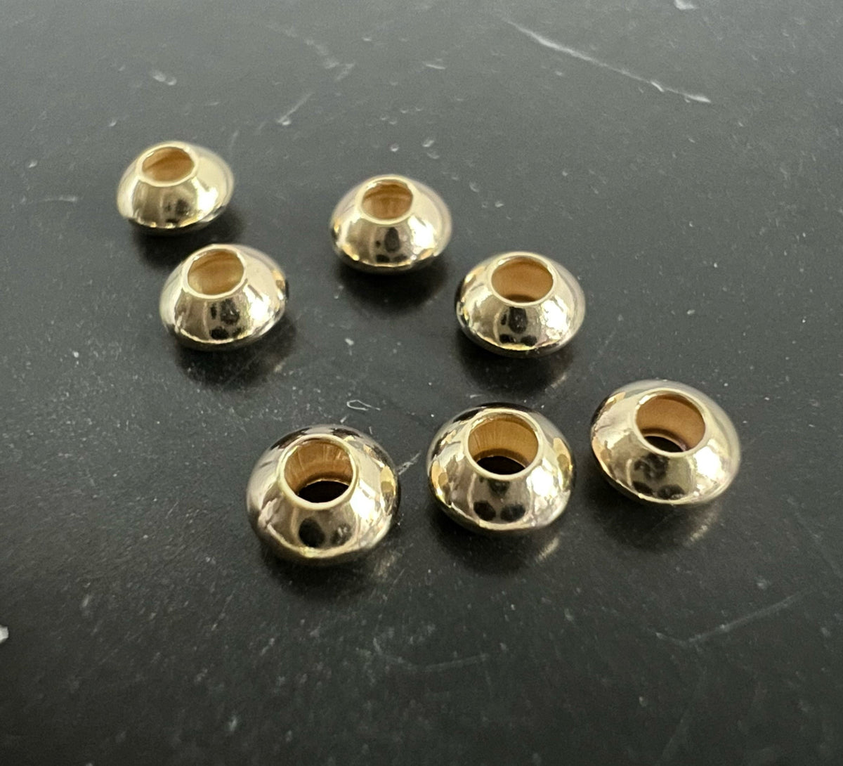 Linse, vergoldetes 925-Silber, 3 mm & 3,7 mm