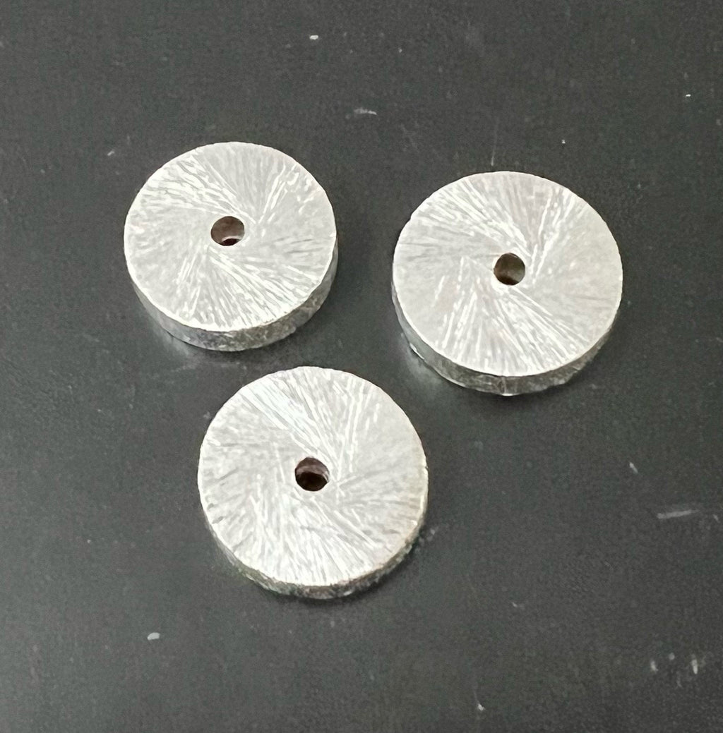 Scheibe, 925-Silber, gebürstet, 8 – 12 mm