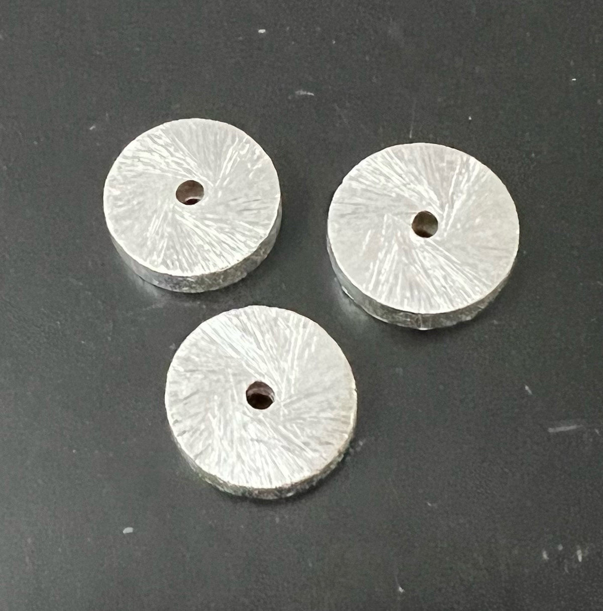 Scheibe, 925-Silber, gebürstet, 8 – 12 mm