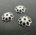 Filigrane Perlen Endkappen aus 925-Silber, 7 mm