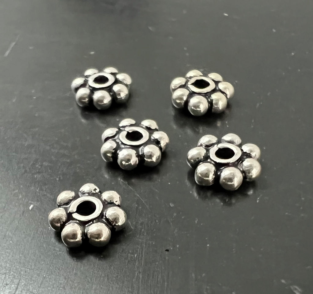 Blümchen, 925-Silber, geschwärzt, 5,5 mm | D58