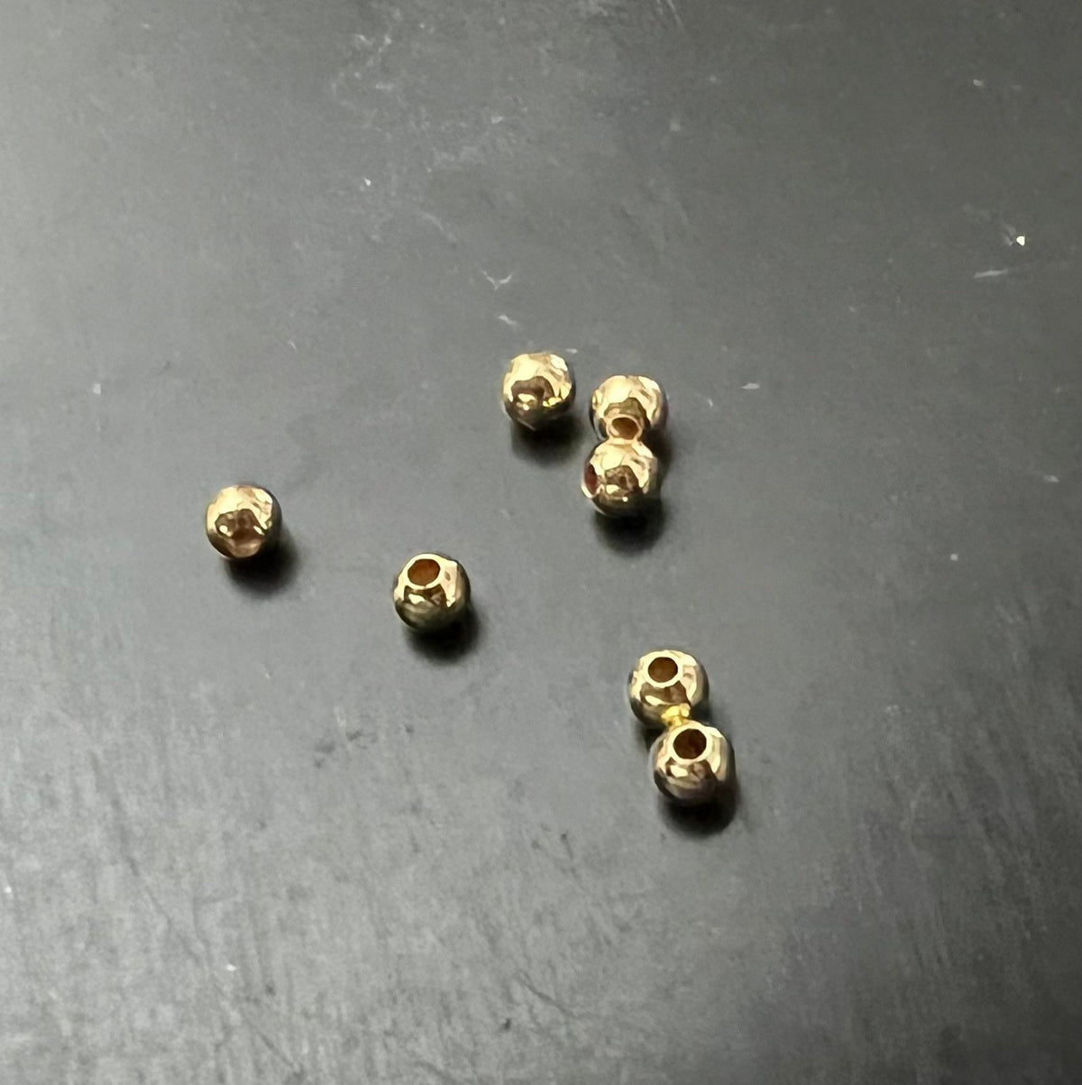 Quetschkugeln vergoldetes 925-Silber, 1,8–3,0 mm, Made in Italy