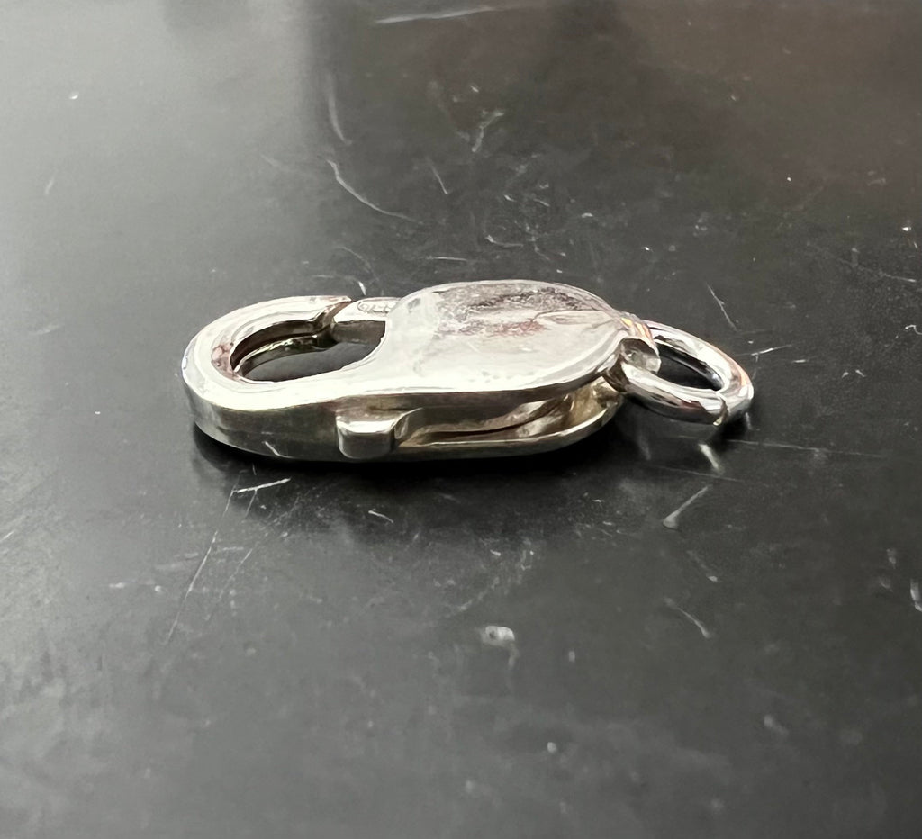 Lobster clasp 925 silver, closed eyelet, 11 / 16 / 18 mm | Made in Italy