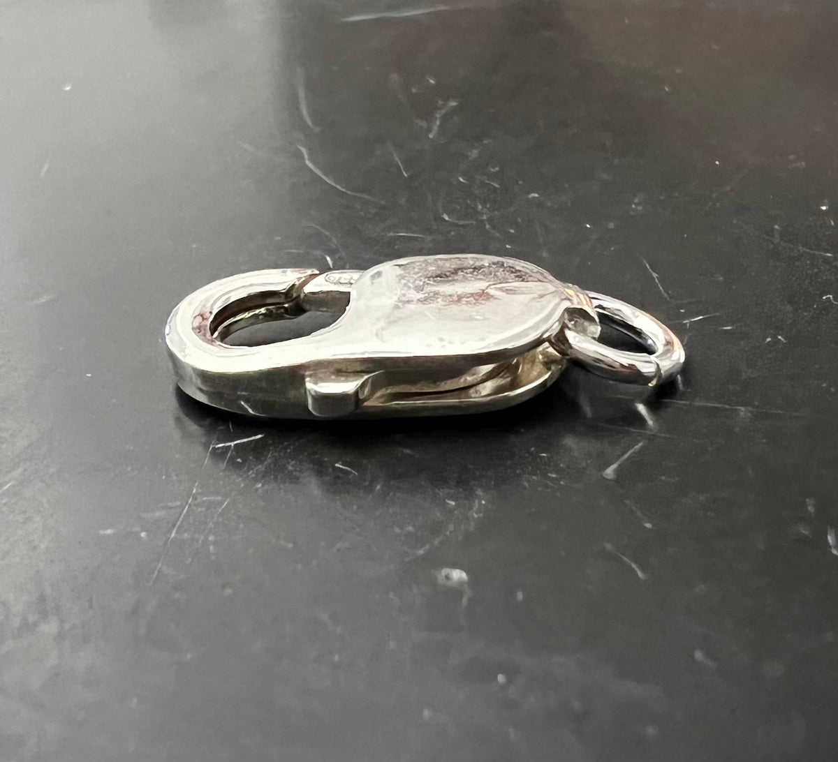 Karabiner Verschluss 925-Silber, geschlossene Öse, 11 / 16 / 18 mm | Made in Italy