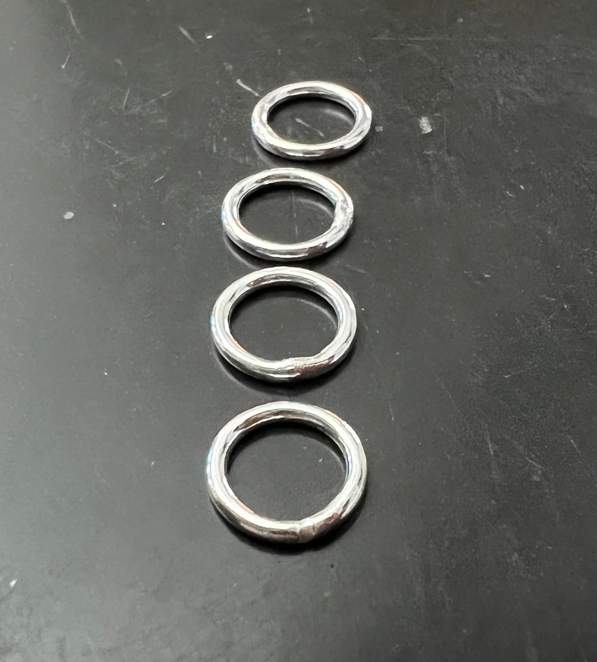 925-Silber Binderinge, geschlossen, 5 – 7 mm