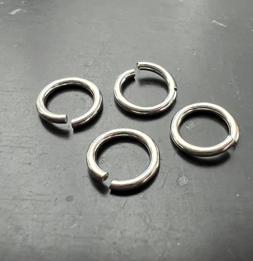 925-Silber Binderinge, offen, 5 – 7 mm