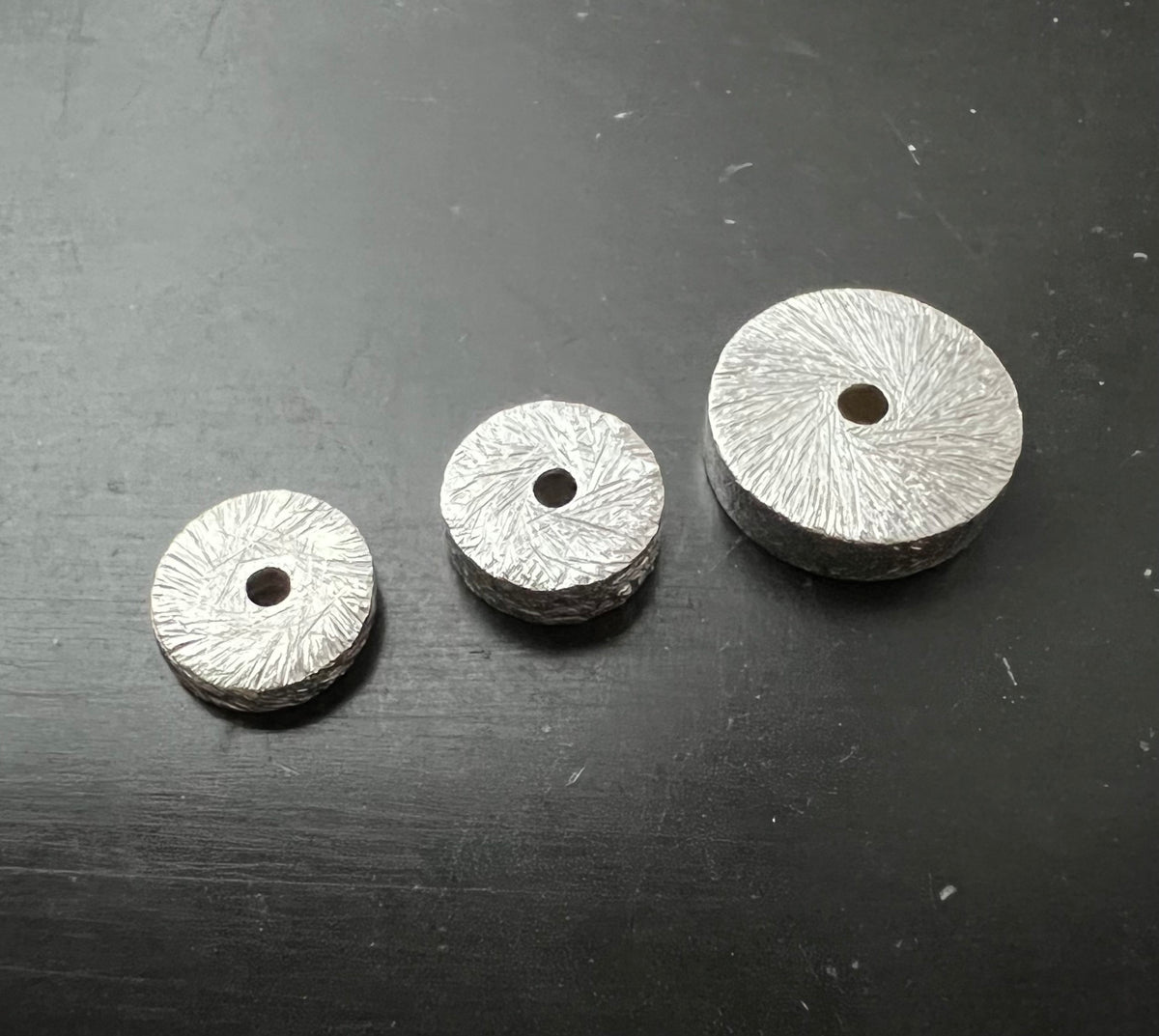 Scheibe, 925-Silber, gebürstet, 8 – 12 mm