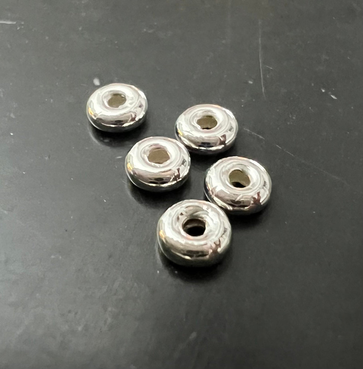 Hohlring / Rundring, 925-Silber oder vergoldet, 3,5 × 1,5 mm
