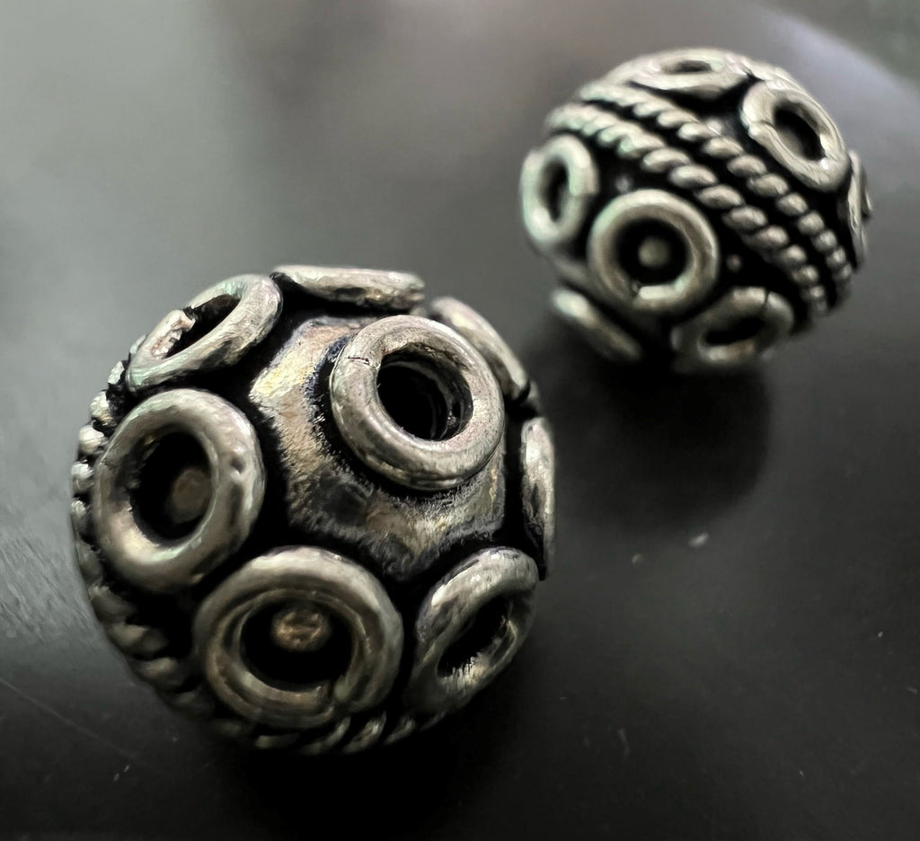 Kupfer Kugel, versilbert, geschwärzt, 13 mm | E16