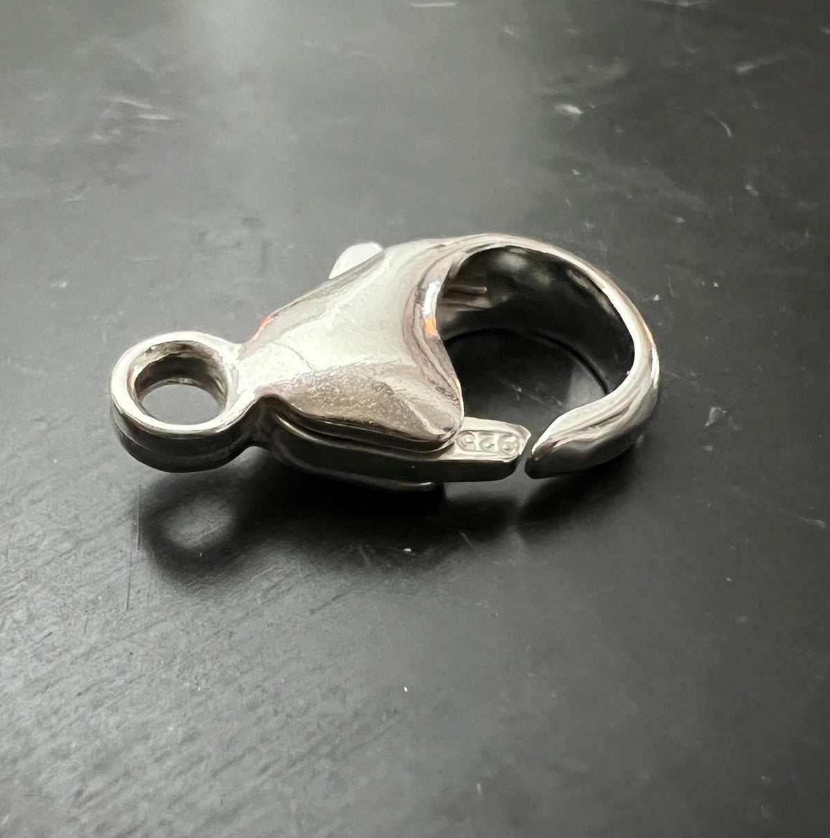 Karabiner Verschluss 925-Silber, feste Öse, 8 / 9 / 11 / 13 / 16 mm | Made in Italy