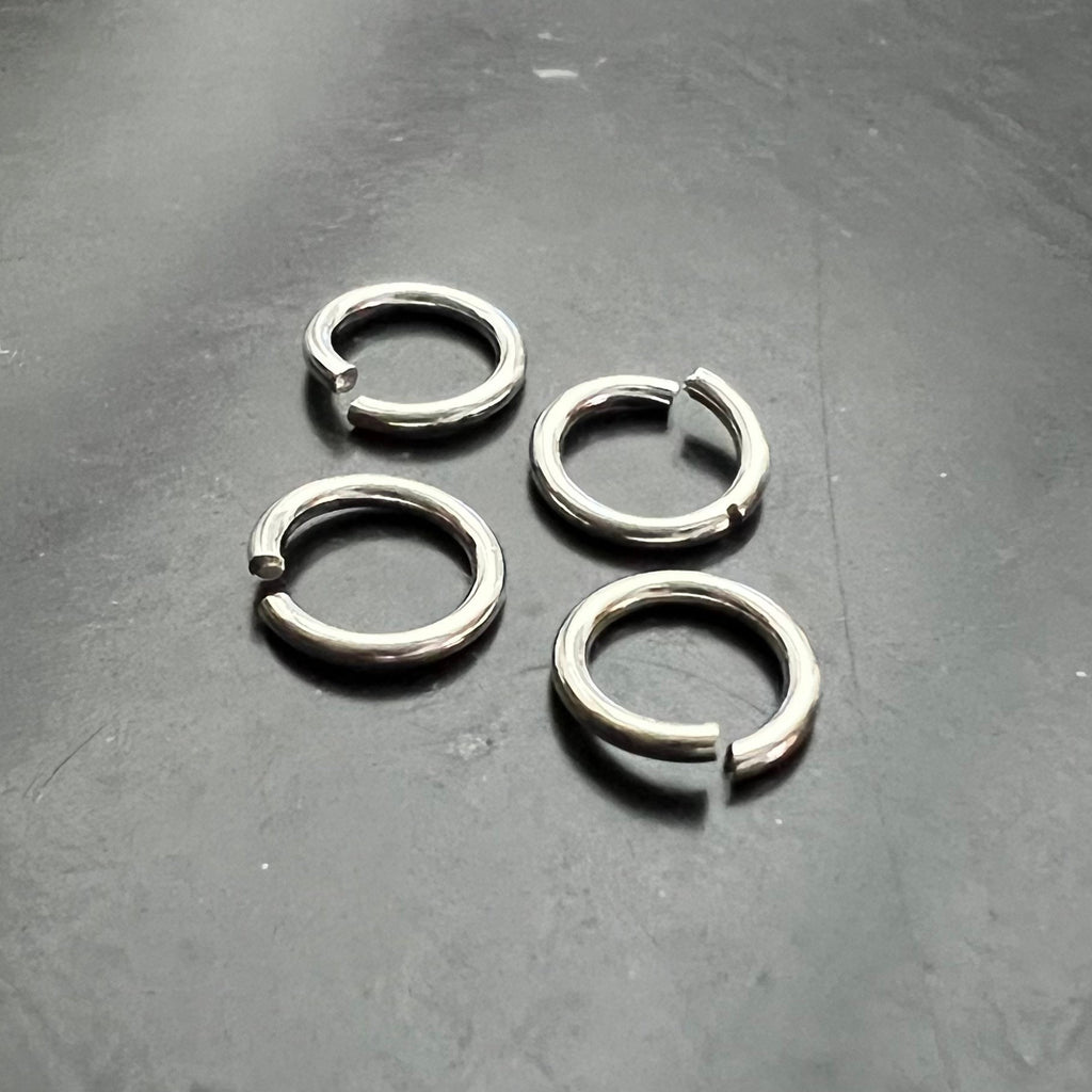 925-Silber Binderinge, offen, 5 – 7 mm