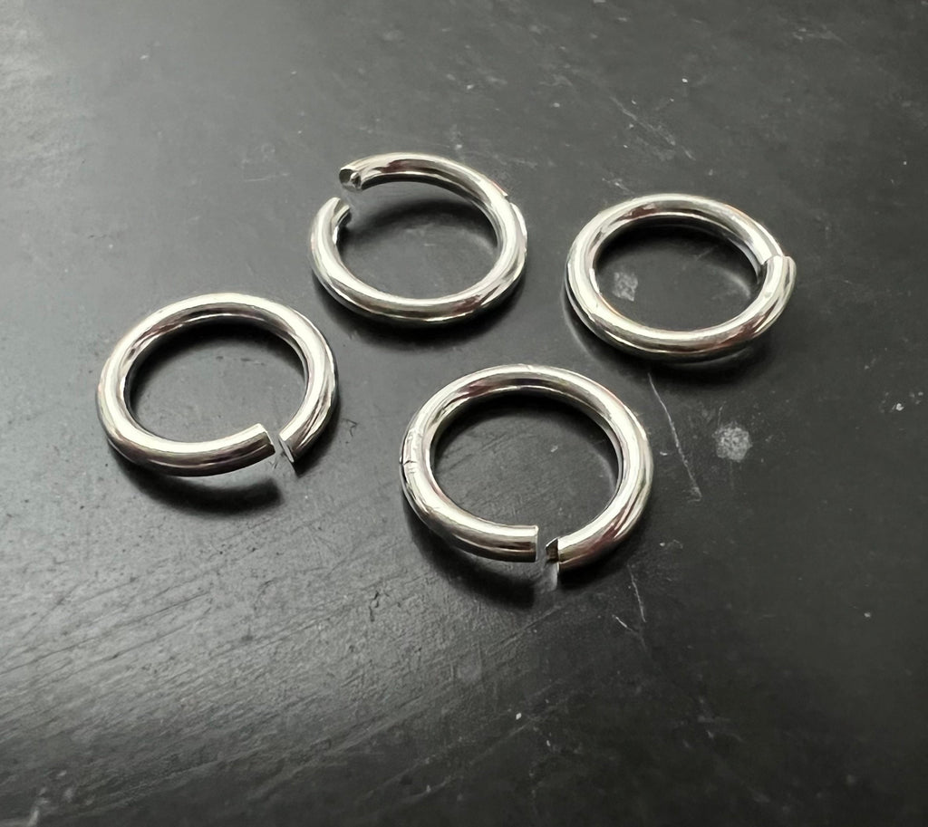 925-Silber Binderinge, offen, 5 – 7 mm
