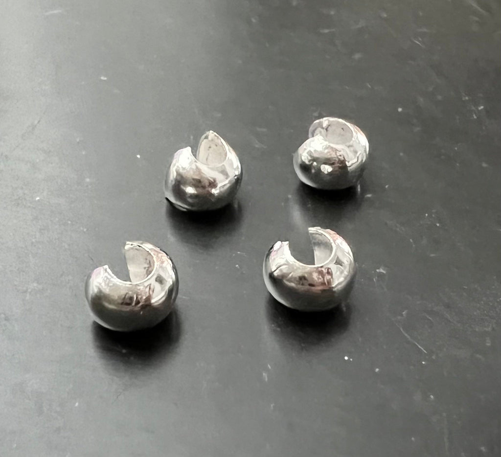 Kaschierkugeln / Klappkaschierperlen 925-Silber, 3 & 4 mm