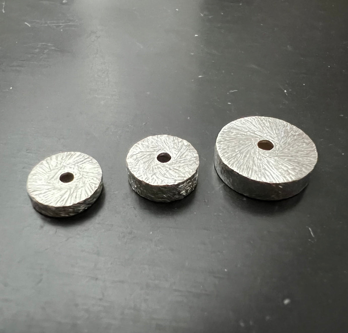 Scheibe, 925-Silber, gebürstet, 8 – 12 mm
