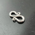 S-hook clasp 925 silver, 13 mm / 15.5 mm