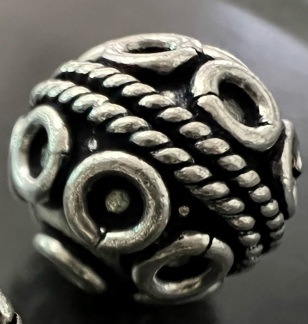 Kupfer Kugel, versilbert, geschwärzt, 13 mm | E16