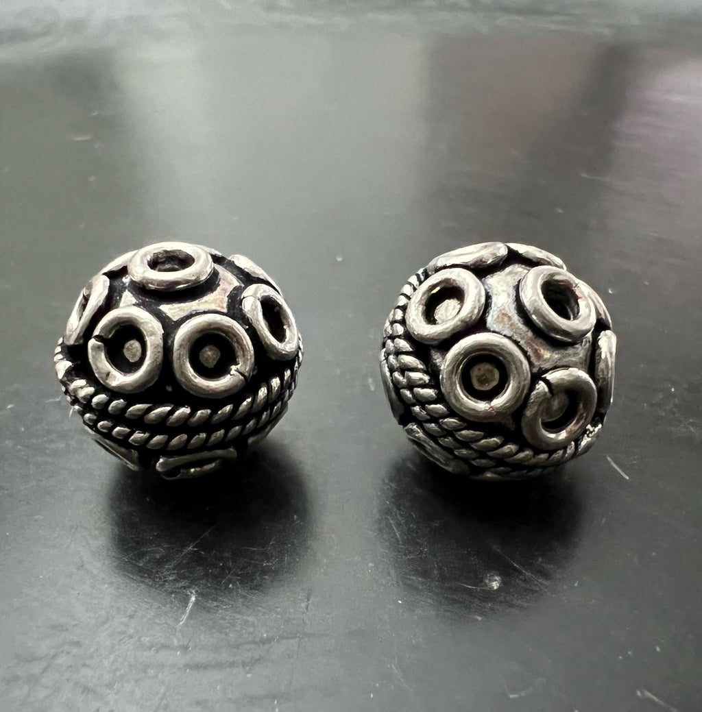 Kupfer Kugel, versilbert, geschwärzt, 13 mm | E16