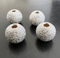 Kugel, 925-Silber, diamantiert, 3 – 8 mm