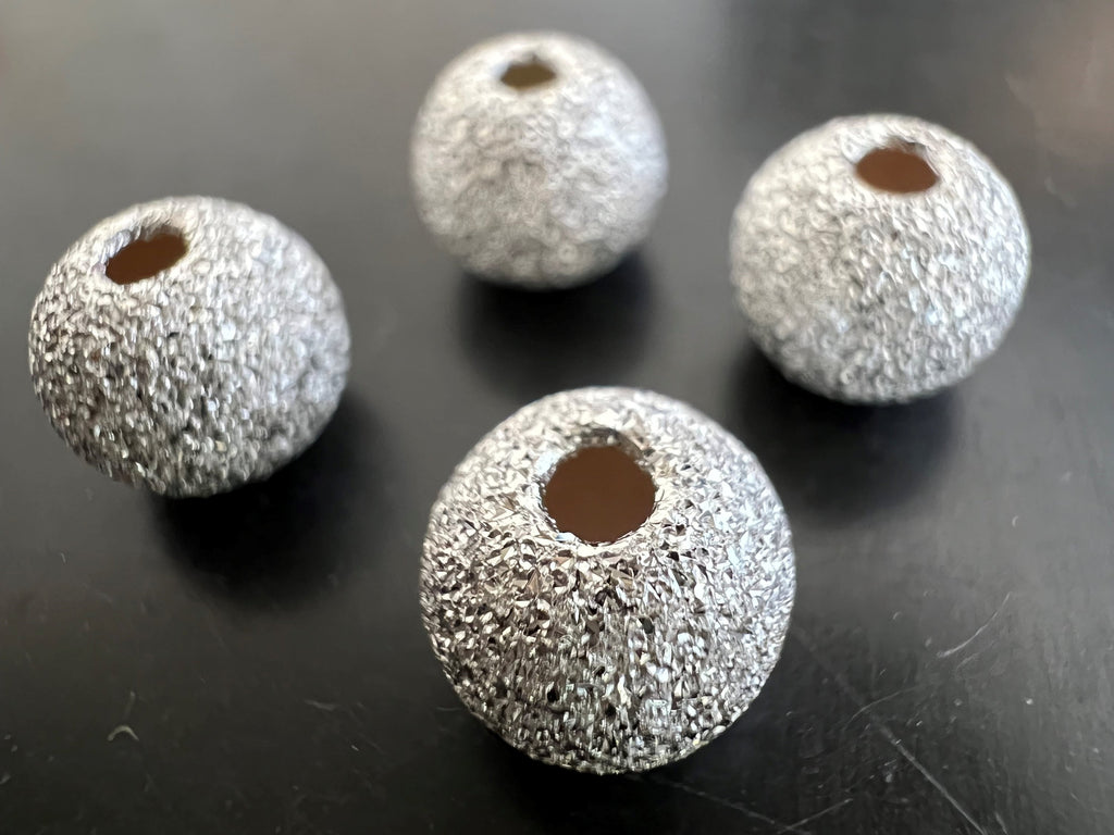 Kugel, 925-Silber, diamantiert, 3 – 8 mm