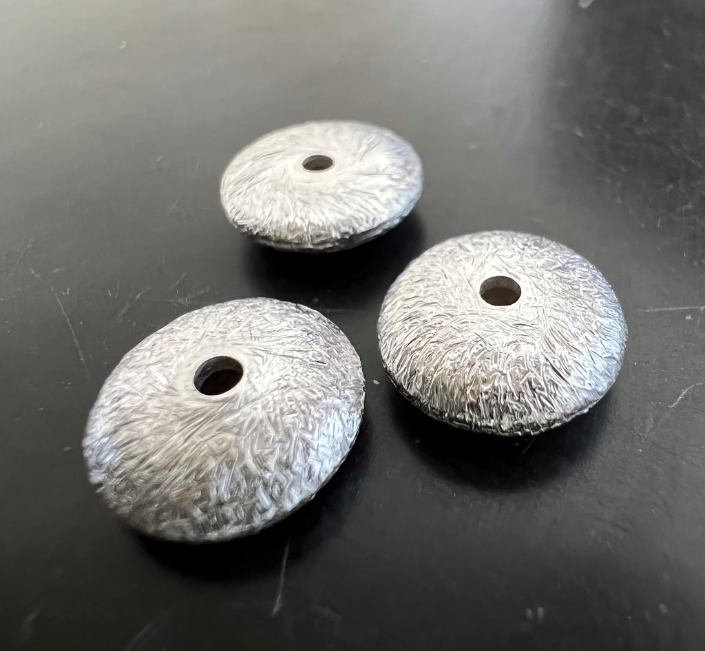 Lens, 925 silver, brushed, 8 × 4 mm & 10 × 4 mm