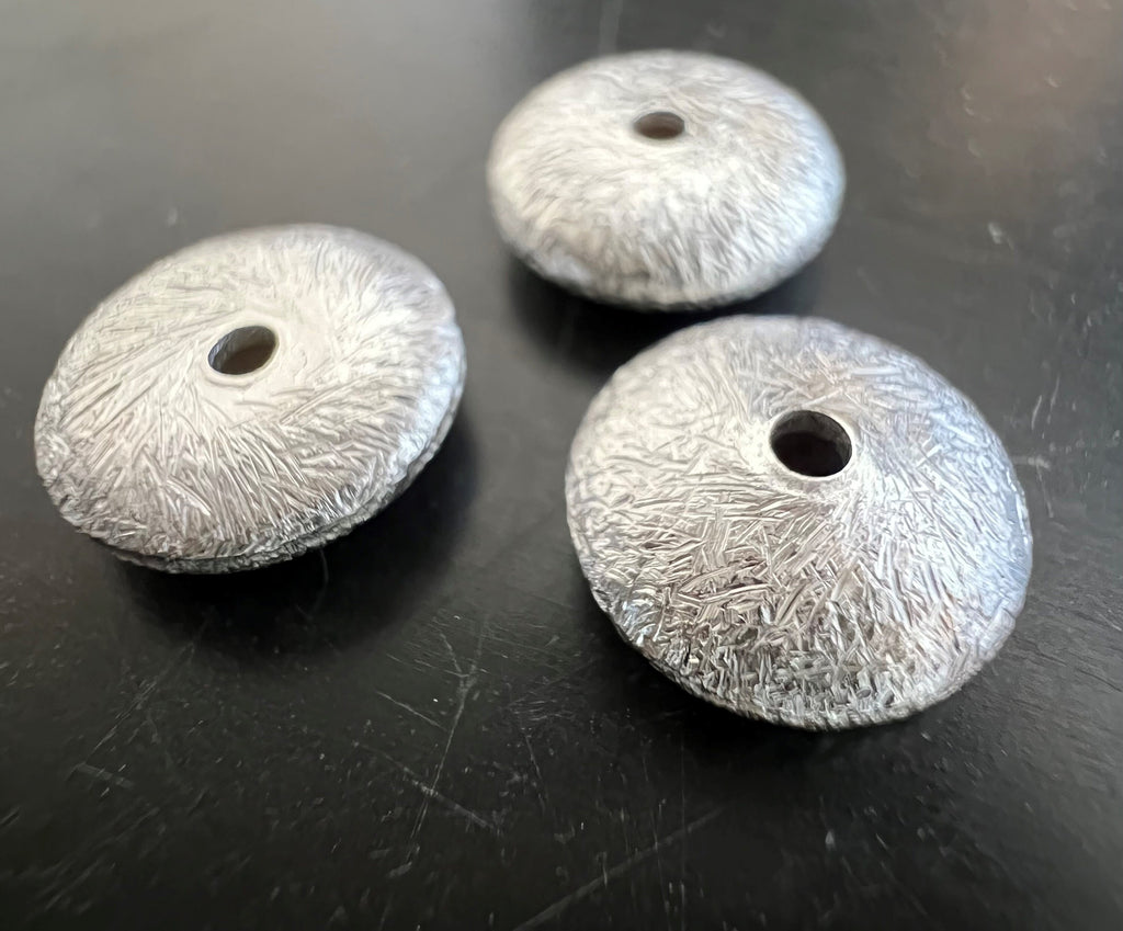 Lens, 925 silver, brushed, 8 × 4 mm & 10 × 4 mm