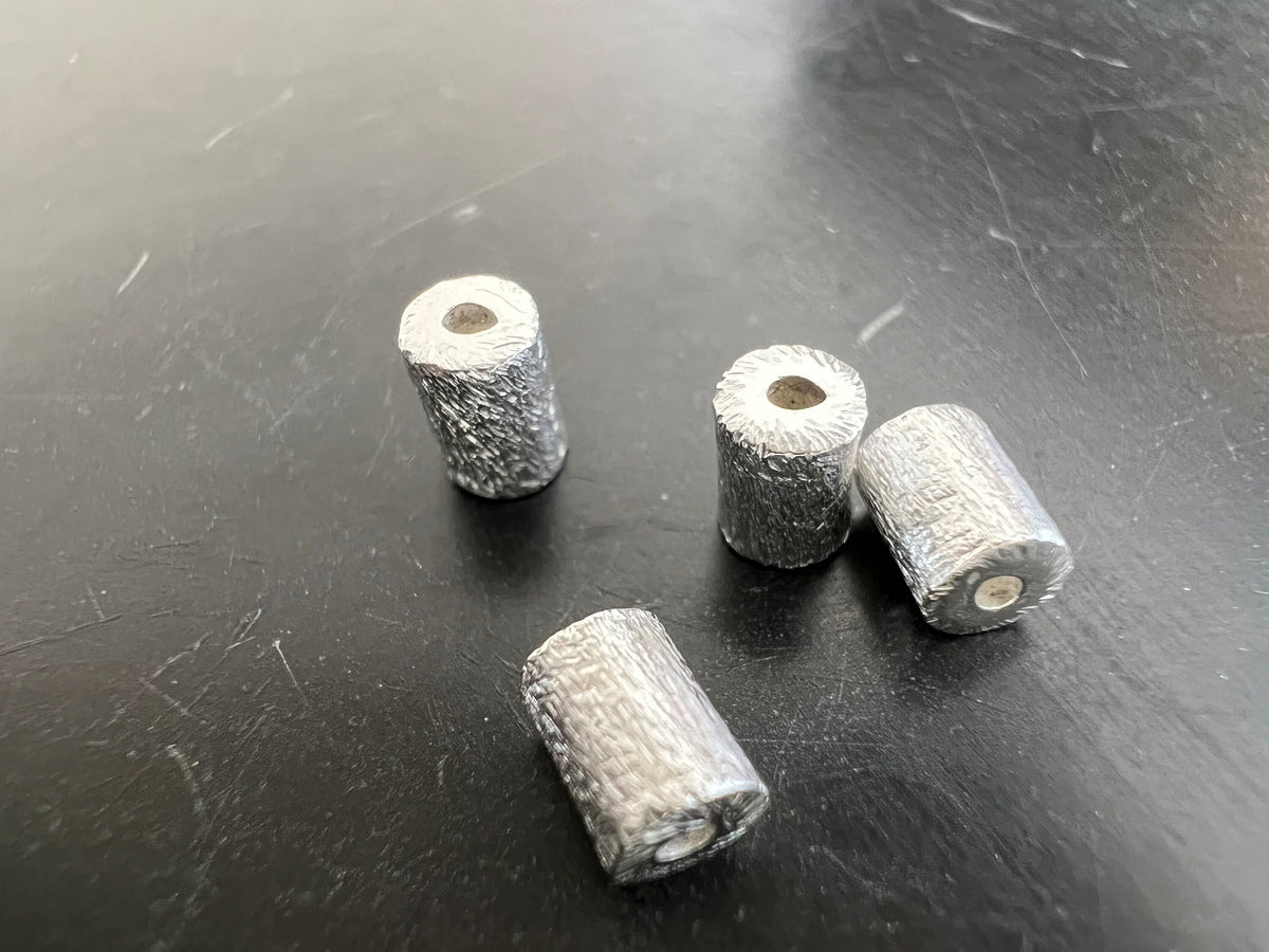 Zylinder / Walze, 925-Silber, gebürstet, 4,5 × 3,5 mm | B49