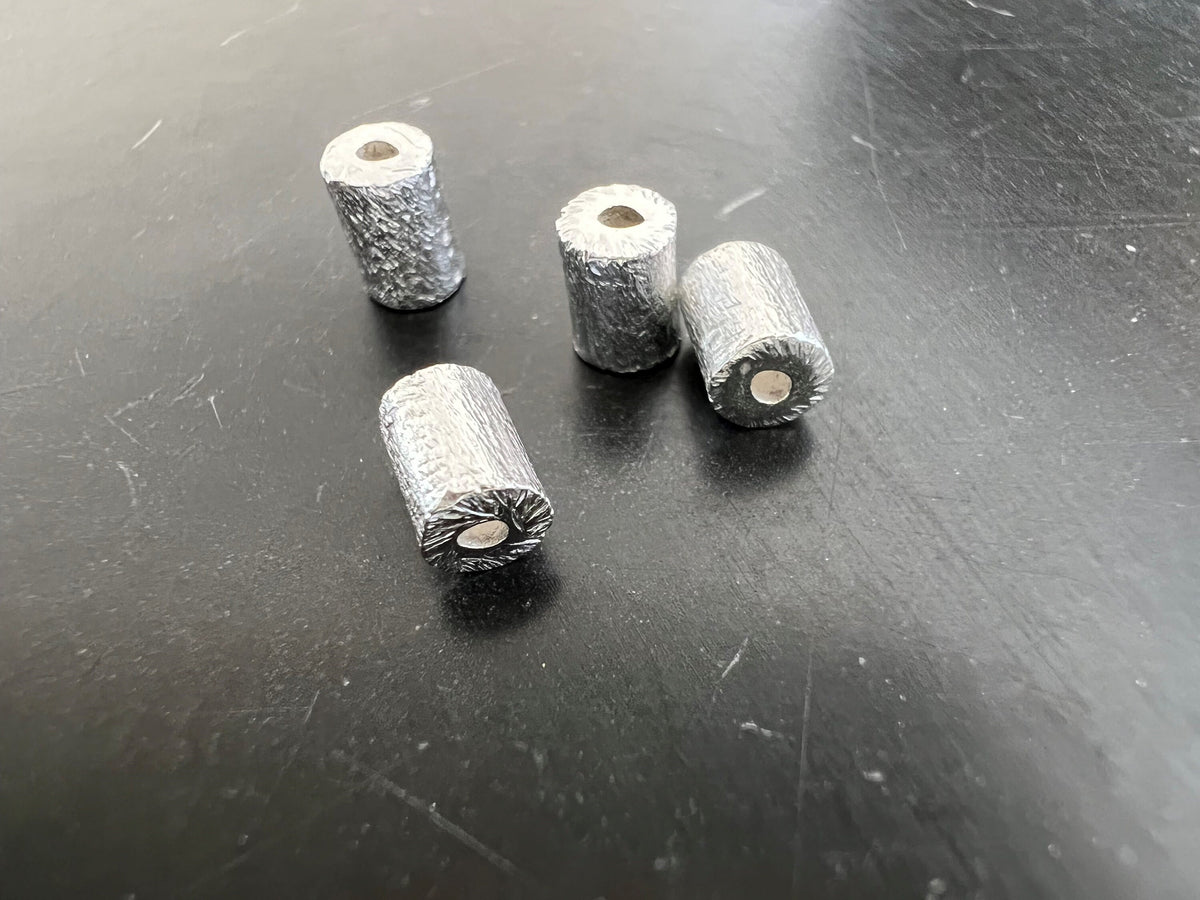 Zylinder / Walze, 925-Silber, gebürstet, 4,5 × 3,5 mm | B49