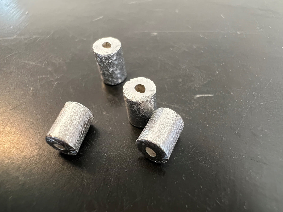 Zylinder / Walze, 925-Silber, gebürstet, 4,5 × 3,5 mm | B49