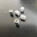 Rechteck, 925-Silber, gebürstet, 3,1 × 2,3 mm | B50