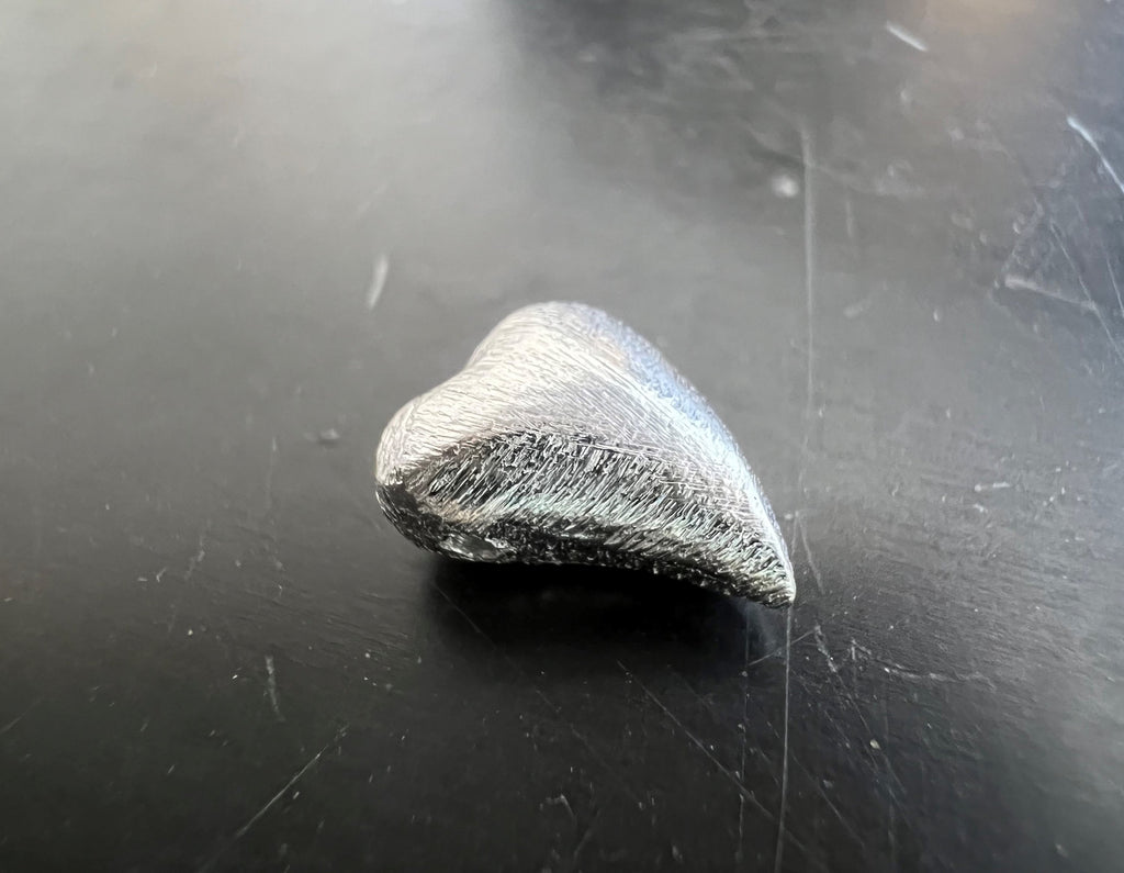 Herz, 925-Silber, gebürstet, 10 × 8 mm | B51