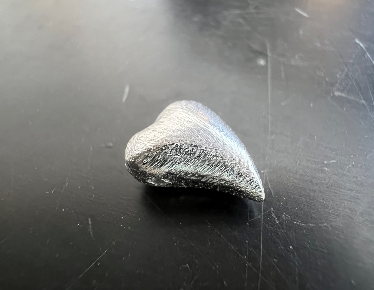 Herz, 925-Silber, gebürstet, 10 × 8 mm | B51