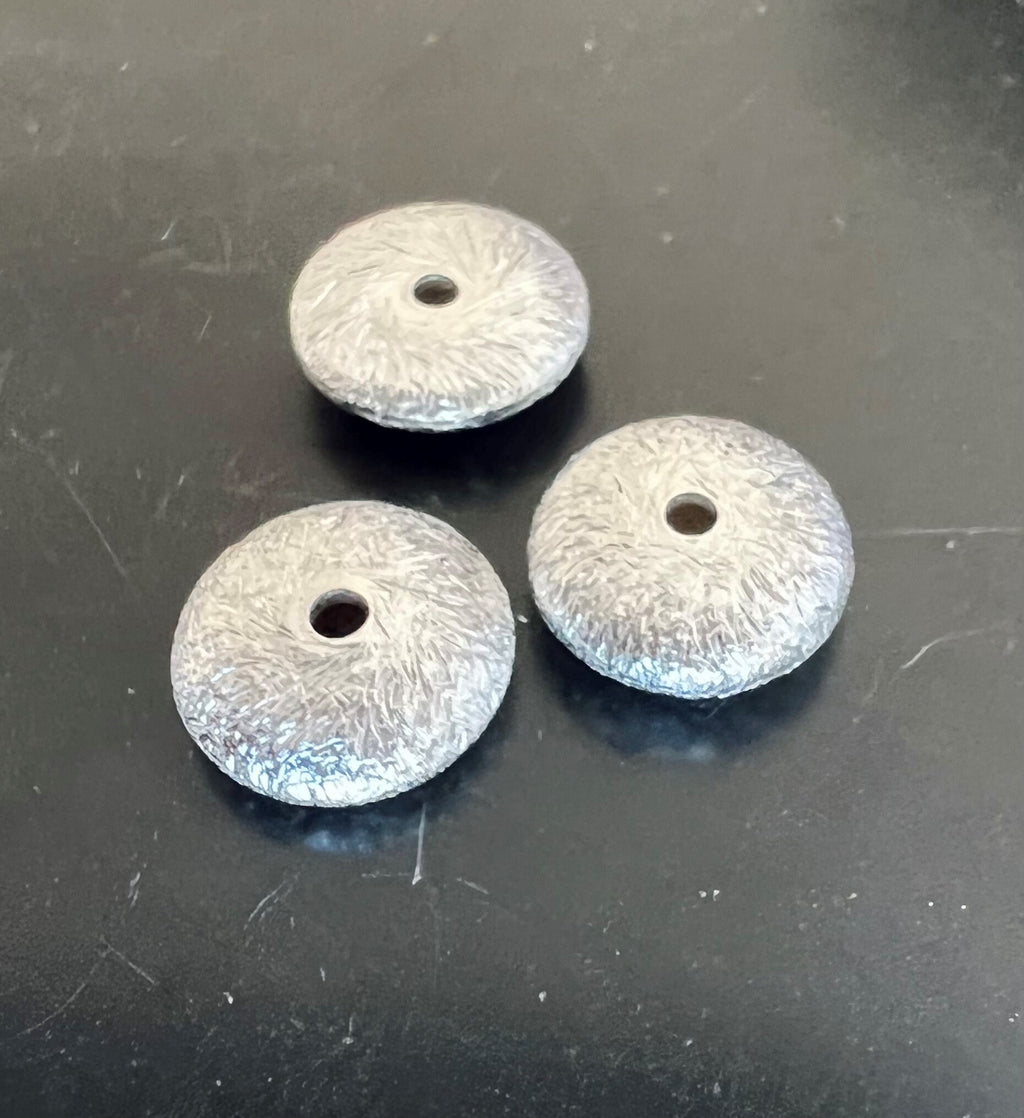 Lens, 925 silver, brushed, 8 × 4 mm & 10 × 4 mm