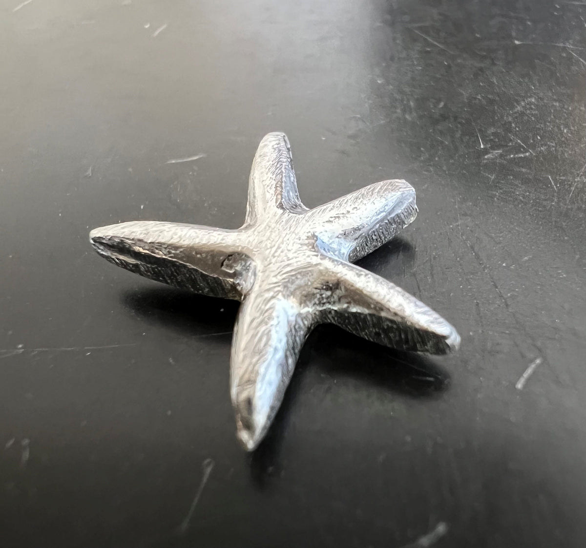 Stern, 925-Silber, gebürstet, 7 mm & 17 mm