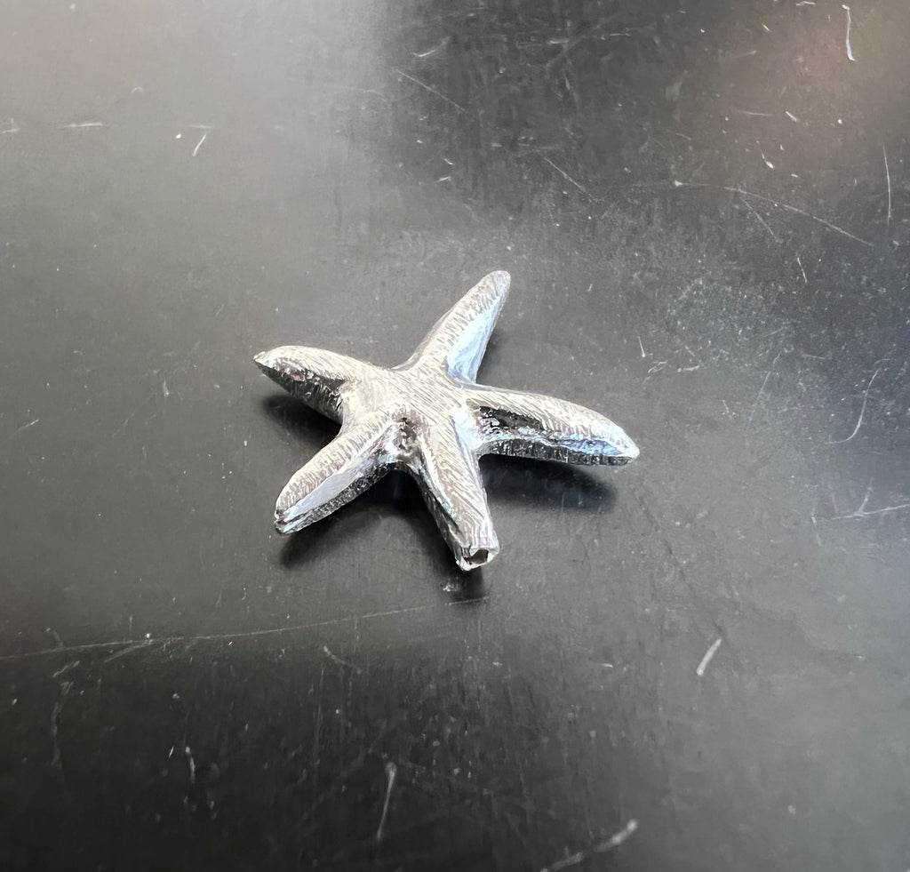Stern, 925-Silber, gebürstet, 7 mm & 17 mm